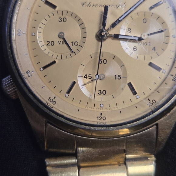Seiko Gold Tone Men's Chronograph Watch James Bond Watch - Picture 6 of 11